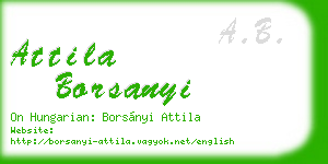 attila borsanyi business card