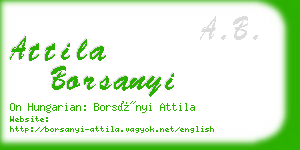 attila borsanyi business card
